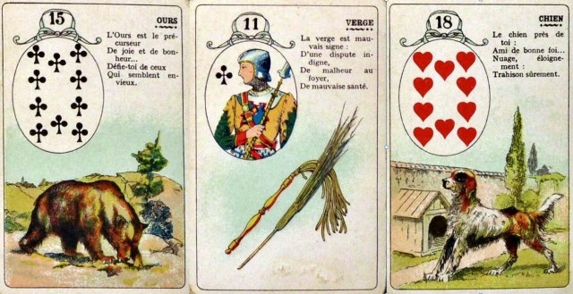 Bear - Whip - Dog from an  antique Belgian deck.